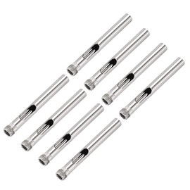 uxcell 8pcs 6mm Diamond Drill Bit Hole Saw for Glass Tile Marble Fiberglass Ceramic Porcelain Bottles Pots Brick