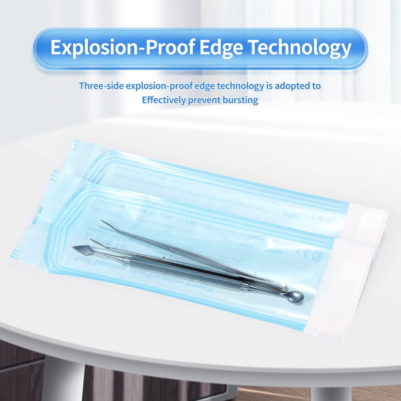 200 PCS Self Seal Sterilization Pouch 3.5 10", Annhua Dental