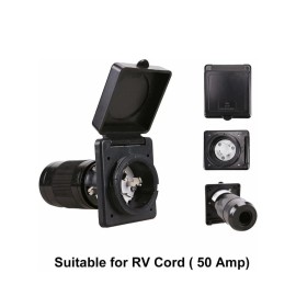 TREK POWER 50AMP RV Power Twist Lock Plug Inlet 125V/250V Female Locking Connector