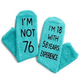 HAPPYPOP 76th Birthday Gift Ideas for Women - Socks for 76 Year Old Birthday, Retirement Gifts for Older Elderly Women