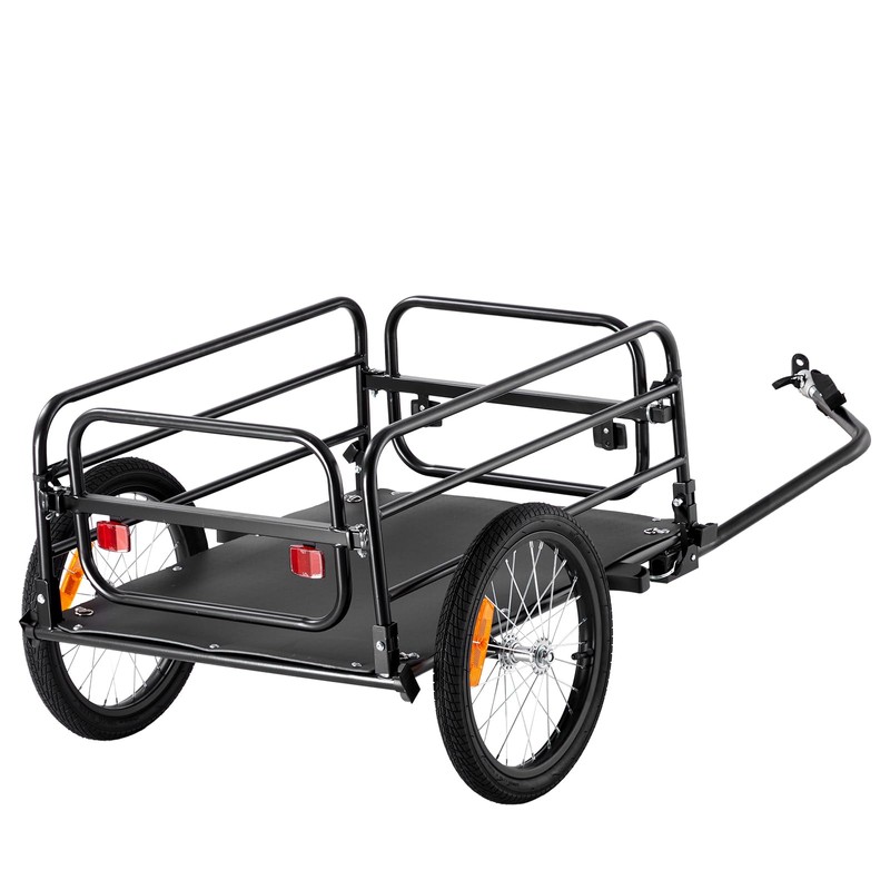 Happybuy Bike Cargo Trailer - 160 lbs Capacity, Foldable &