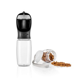 WePet Portable Dog Water Bottle with Food Container, 19 OZ + 6 OZ, Leak Proof Puppy Water Dispenser with Drinking Feeder for Pets Outdoor Walking, Hiking, Travel, Food Grade Plastic