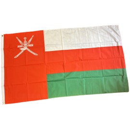 NWFlags Oman Flag 5ft x 3ft 75d Premium Polyester Suitable For Flagpoles | Strong Polyester 5x3 foot material flag with Eyelets