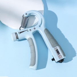 Grip Strength Trainer with 10-100kg (22-220lbs), Hand Gripper Strengthener with Counter, Adjustable Resistance Forearm Trainer, Exercise & Fitness Equipment 2 Pcs (Blue)