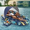 Sunikko X 3-in-1 Pool Floats with Canopy Cup Holder, Large
