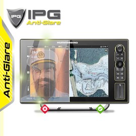 IPG Anti-Glare Made for Humminbird SOLIX 12 CHIRP MEGA SI+G3 Display Matte Finish Screen Protector Film, Perfect for Outdoor Use for Solix12