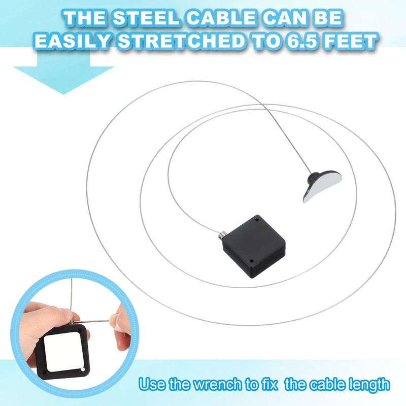 PATIKIL 3.3 Ft Retractable Remote Control Tether, 2 Pcs Square