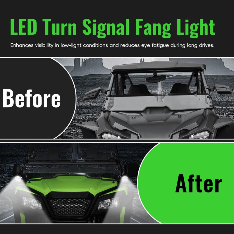 XATVXUTV A-Pillar LED Pod Lights for Honda Pioneer 520 2021-2025/500