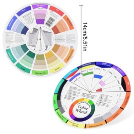 TSLRSA Colour Wheel – Pack of 2 Colour Mixing Wheels, Colour Wheel, Colour Wheel Rotating Disc, Pocket Colour Wheel, for Painting, Design and Makeup (14 x 14 cm)