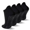 4 Pairs Grip Socks for Yoga, Non Slip Sticky Socks