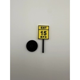 Tiny Traffic Co. 1:64 Scale Exit Speed Sign for Hot Wheels / Matchbox Cars – Handmade Road Sign