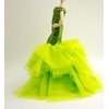 Handmade Cora Gu Classic Shimmery Lime One Shoulder Mermaid Gowns