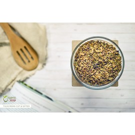 Organic Way Tulsi/Holy Basil (Rama) Cut & Sifted (Ocimum tenuiflorum) - Herbal Tea | USDA & Kosher Certified | Vegan, Non GMO & Gluten Free | Resealable Bag | 100% Raw from India (1/4LBS / 4Oz)