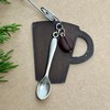 Handmade Coffee Christmas Ornament with Spoon and Bean Charms