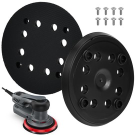 VGECEE 2 Piece Sanding Sheet Set Sanding Disc 125 mm 8 Holes and 4 Eye Sanding Plate Compatible with Bosch Random Orbital Sander PEX 270 A and PEX 270 AE with Screws