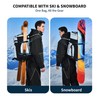 Heliar 55L-70L Expandable Ski Boot Bag – Waterproof, Durable Backpack