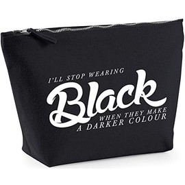 Hippowarehouse I'Ll Stop Wearing Black When They Make A Darker Colour printed make up cosmetic wash bag 18x19x9cm