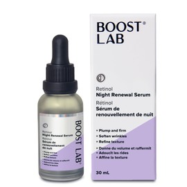 BOOST LAB Retinol Night Renewal Serum | Refines Texture, Softens and Plumps for Younger Looking Skin | 30ml