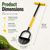 Manual Lawn Edger, 42-Inch Padded T-Handle Half-Moon Edging Tool with