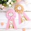 JOYMEMO Pink Deer Baby Shower Maternity Sash Kit - Woodland