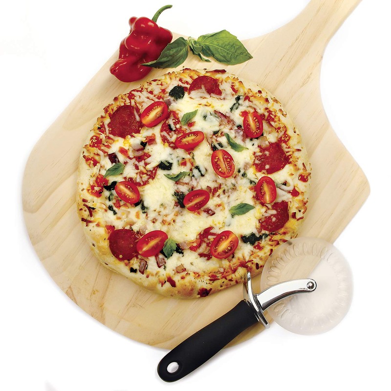 Norpro Grip-Ez Pizza Wheel W/Scallops, 9.75" x 4.25" x 1.25",