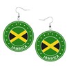 Jamaica Flag Faux Leather Earrings For Women