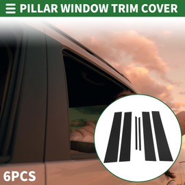 Motoforti Door Pillar Window Trim Anti Scratch Sticker Pillar Posts Door Outer Exterior Cover for Chevy Equinox 2010-2015 Black