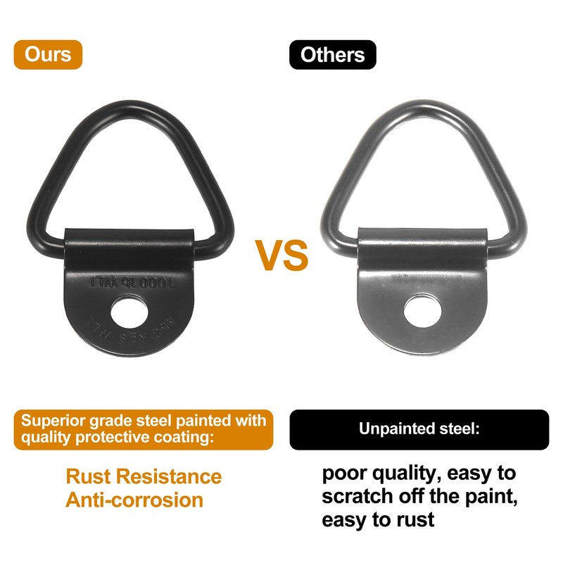 X AUTOHAUX Tie Down Anchor 1/4" Diameter V Shape Ring