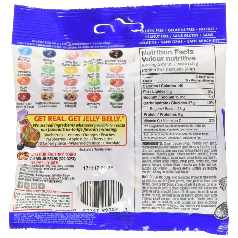 Jelly Belly Kids Mix Jelly Beans, 20 Kid-Friendly Flavours, 100-g