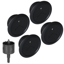 ECHOGEAR Wall Cable Hiders for Cable Management - 2.25" Mini Cord Hider Conceals 3 Low Voltage Cables Behind Wall - Perfect for Speakers, Mounted TVs, Desks & More - Black 4-Pack