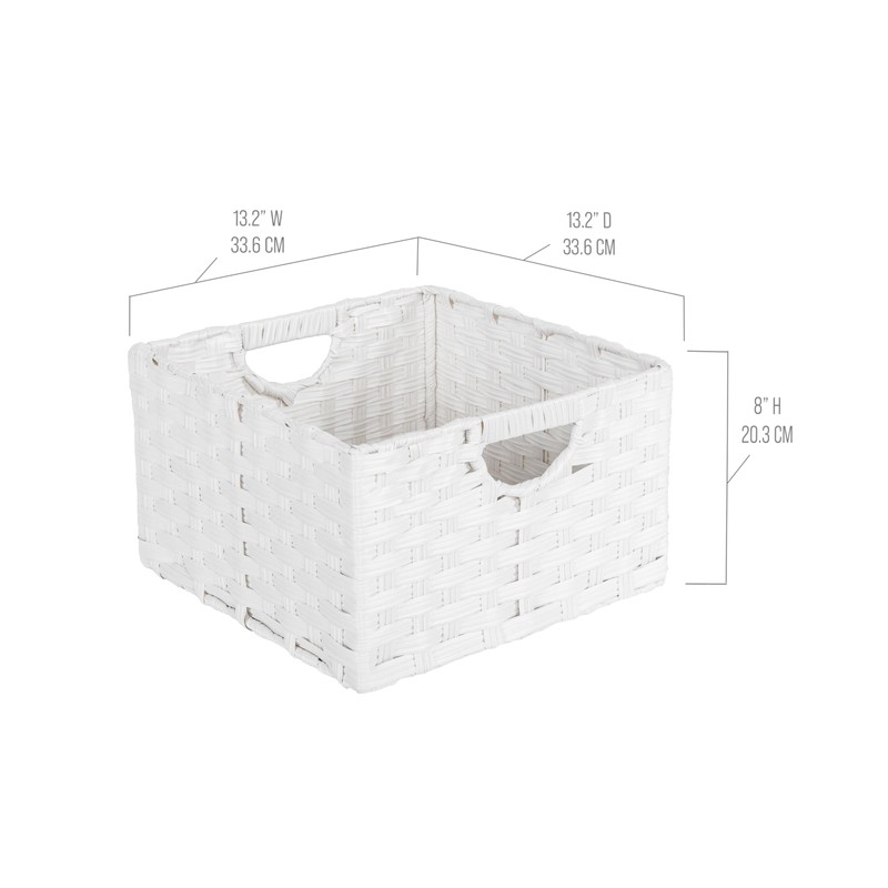 Seville Classics Premium Handwoven Portable Laundry Bin Basket with Carrying