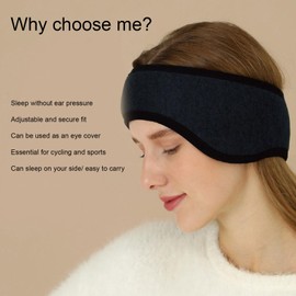 3pcs Ear Warmer Headband, Soft Fleece Ear Warmer Headband with Adjustable Strap Soft Stretchy Noise Reduction Headband Ear Warmer for Sleeping, Skiing, Running, Cycling