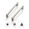 Ravinte 10 Pack Solid Kitchen Cabinet Handles Brushed Nickel Slim