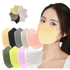 [10P, 20P] (Adult) HWALIM 4-Layers Premium Protective KF94 Certified Face Safety 2D Mask-Bird Beak type (Made in Korea) (beige 20p)