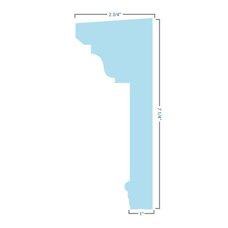 Ekena Millwork CRH07X33 33-Inch Bottom Width x 36 1/2-Inch Top