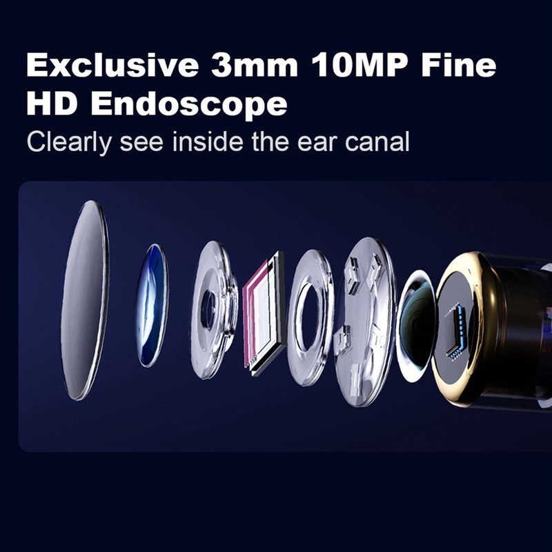 Smart Visible Ear Cleaner 10MP HD 360 Degree Wide Angle