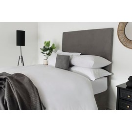 Belledorm Headboard Wrap - Transforms a drab looking Headboard - Luxury Faux Suede - 70cm Height (Charcoal, Single)