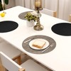 Enaskv Round Placemats Set of 4, Faux Leather Heat Resistant