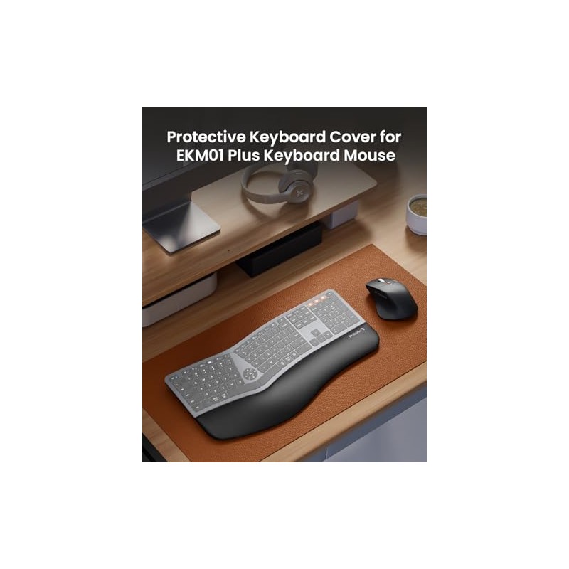 Silicone Keyboard Cover for ProtoArc EKM01 Plus Ergonomic Keyboard Mouse