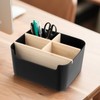 SINJEUN Pack of 3 Desk Organiser, Black, Table Organiser Office
