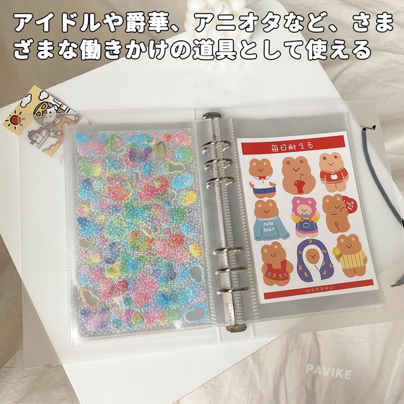 PAVIKE A5 A5 10 Clear Pockets, Binder Pockets, System Planner