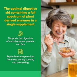 Natural Factors Multi Enzyme High Potency – 60 Cápsulas Vegetarianas de Enzimas de Alta Potencia para Digestión y Absorción de Nutrientes