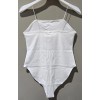 Wild Fable Square Neck Thin Strap White Ribbed Cheeky Bodysuit