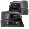 Spec-D Tuning Headlight Smoke + Bumper Lights Lamps W/Clear Reflector
