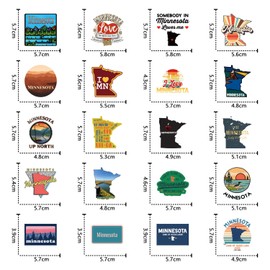 61Pcs Minnesota Stickers Pack, Aesthetic Vinyl Waterproof Sticker Decals for Water Bottle,Laptop,Phone,Skateboard,Scrapbooking,Bumper for Kids Teens Adults for Party Supply Decor Favor…