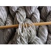 Light Silver Ice Gray Fingering Rayon Chenille Yarn
