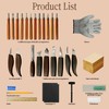 EDIETH 44Pcs Wood Carving Kit with Leather Case Complete Whittling