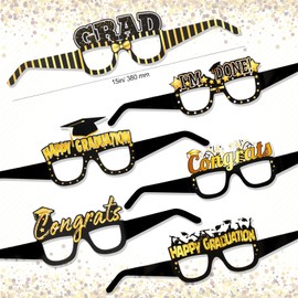 HOWAF 18 Graduation Photo Props Party Glasses, Graduations Photo Booth Props Graduation Party Glasses Graduation Party Glasses Graduation Paper Party Glasses Graduation Gift for Graduation Decoration