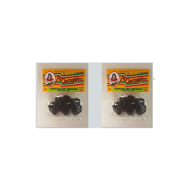 CIRUELAS PASAS - LARGE PITTED PRUNE 2oz (2 packs)
