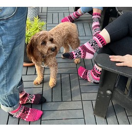 Solmate Socks Pink Tover Crew Socks, M 9.8 - 10.6 inches (25 - 27 cm), pink tover